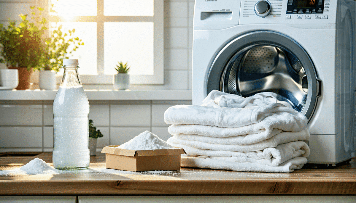 découvrez comment un mélange simple et surprenant d’eau oxygénée et de bicarbonate de soude peut blanchir votre linge en seulement 30 minutes. astuce efficace, naturelle et économique pour des vêtements éclatants dès aujourd’hui !
